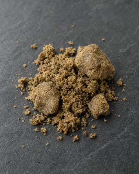 Ketama Dry — dry sift, hemp resin on slate