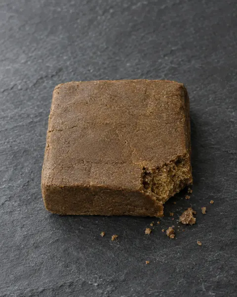 La Moroccan Beldia — pressed, hemp resin on slate