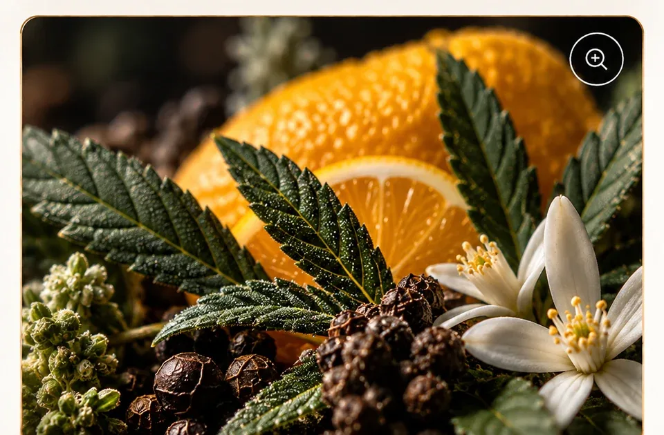 Aromatic trichomes in close-up