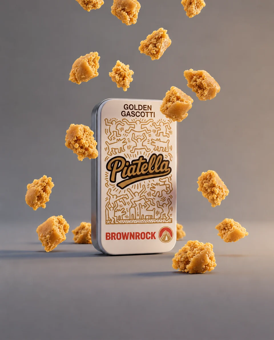 Golden Gascotti: packaging reference (illustrative)