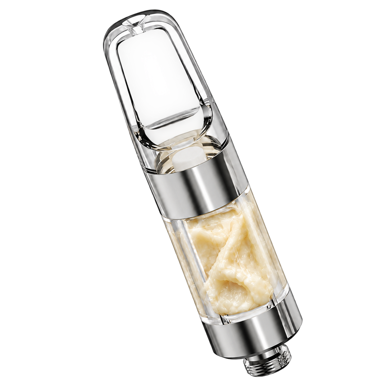 WHITE Piatella prefilled cartridge in transparent glass presentation